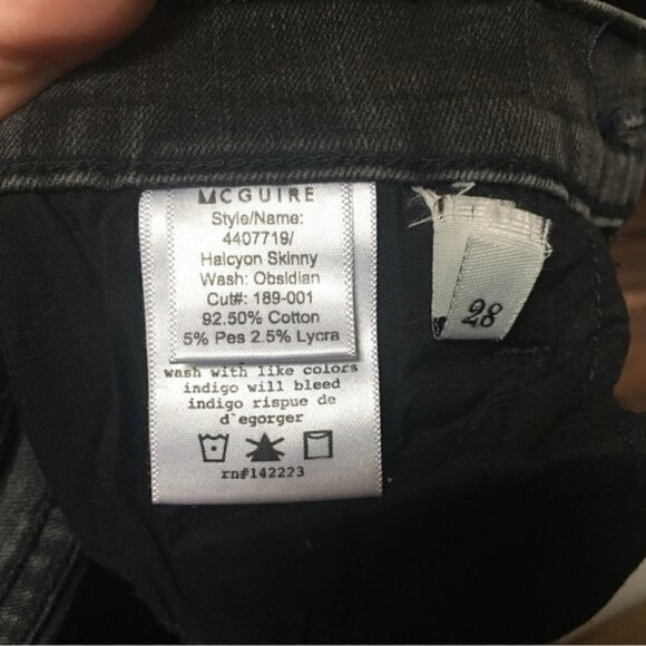 𝅺mcguire Obsidian Halcyon Skinny Zip Denim Jeans - Picture 8 of 8